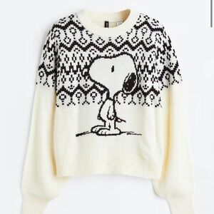 H&M Divided Long Sleeve Peanuts Snoopy Sweatshirt Size Medium